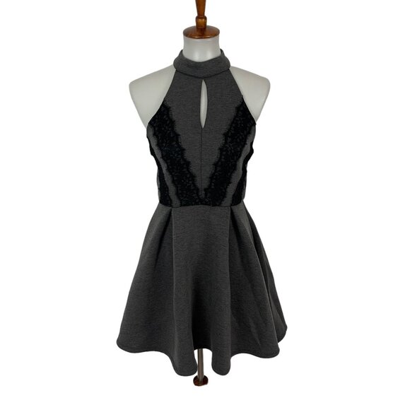 Altar’d State Dress Medium Gray Sleeveless Fit Flare Cottagecore - Picture 1 of 7